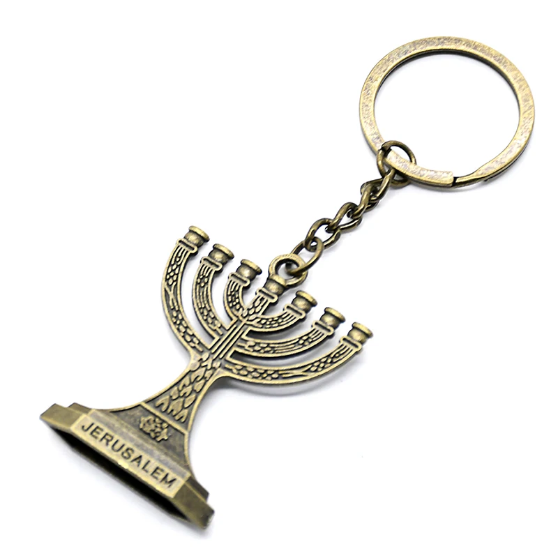 Купить Цепочка для ключей Menorah с античным медным покрытием и бронзовым  Украшения | Брелоки (1005003515563007)