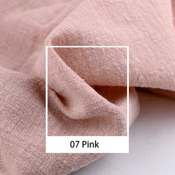 

5 Meters DIY Sewing Linen Fabric Cutting Soft Crafts Quilting Patchwork Decoration For Clothing Organic Solid Cambric Thin Home