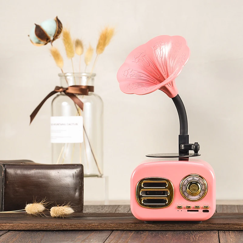

Retro Wood Portable Mini Bluetooth Speaker Wireless Loudspeaker Outdoor Speaker Sound System TF FM Radio Music Subwoofer