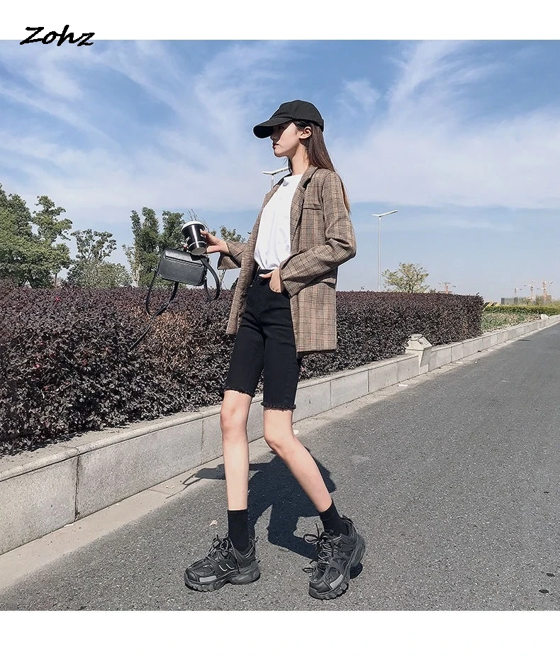 booty shorts for women Denim five pants women summer 2022 new Korean version loose large size fat mm High Waist Shorts tight stretch riding pants new hooters shorts