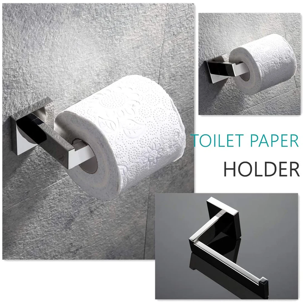 TAICUT Chrome Bathroom Accessories Sets Towel Holder Bar Rack Hooks Wall Mount Toilet Paper Roll Holder Coat Hanger Hardware bathroom hardware set,bathroom hardware accessories
