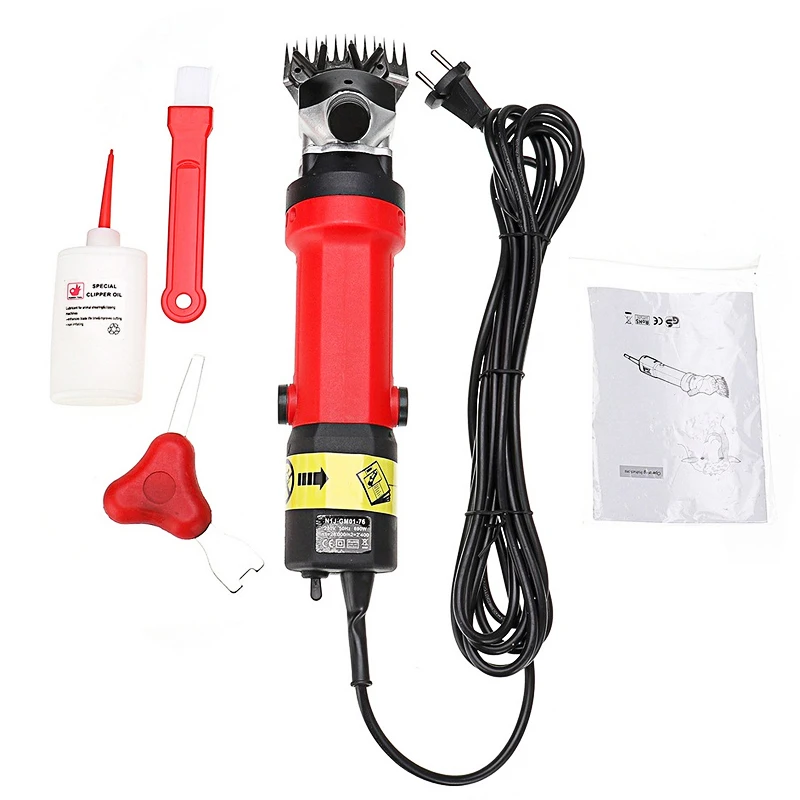 

110-220V Electric Sheep Shearing Machines Professional Blade Goat Shear Clipper Steel 680W Farm Cutter Wool Scissor Adjustable