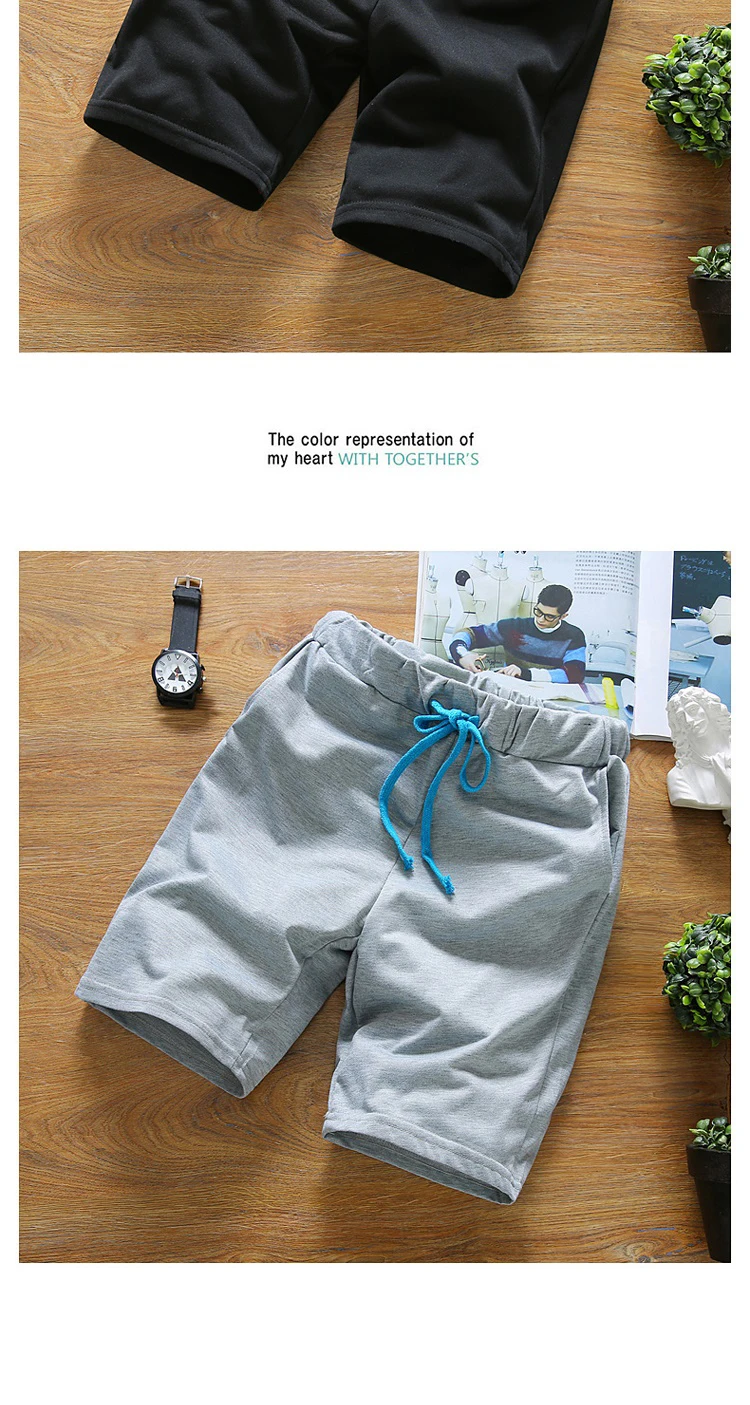 Man Cotton Knee Length Shorts Men Shorts Men Summer Fashion Casual Loose Large Size Elastic Waist Casual Shorts Beach Shorts