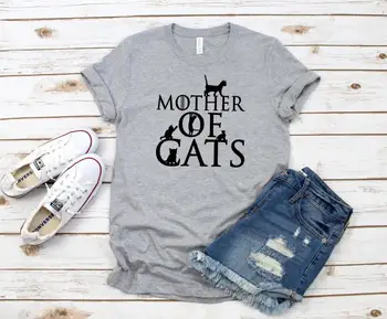 

Mother of Cats Print Women tshirt Cotton Casual Funny t shirt Gift 90s Lady Yong Girl Drop Ship S-866