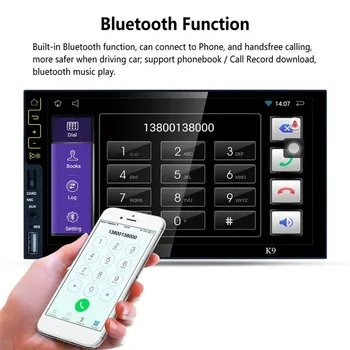 

K9 7" Touch Capacitive Screen For Android 5.1 Player Car DVD Wifi Connect GPS Navigation FM/AM Radio Tuner