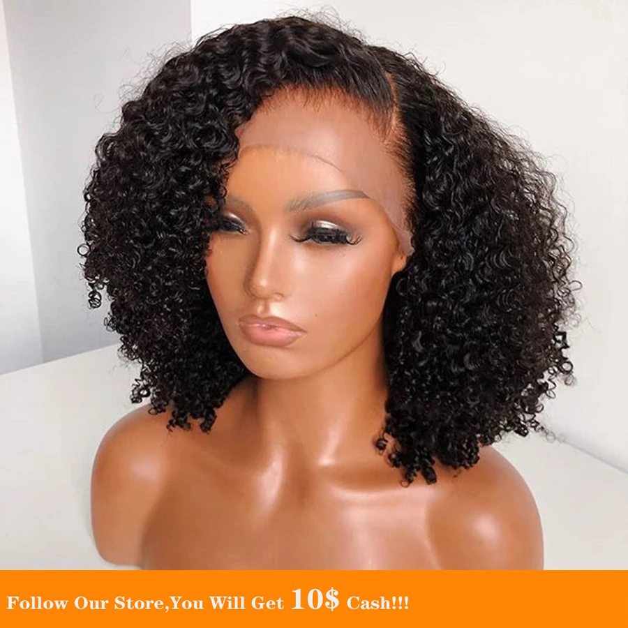 

Natural Ombre Color Knky Curly Hd Lace Front Human Hair Wig Short Bob Jet Black Wig 99j Red Lace Front Brazilian Remy Hair Wig