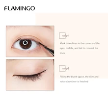 Фламинго Стойкая подводка для глаз подводка Карандаш Sweatproof Водонепроницаемый Черный Цвет Косметическая подводка для глаз Макияж жидкий подарок для женщин 12432