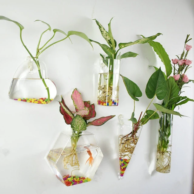 Vases pour fleurs suspendues - Décoration Murale