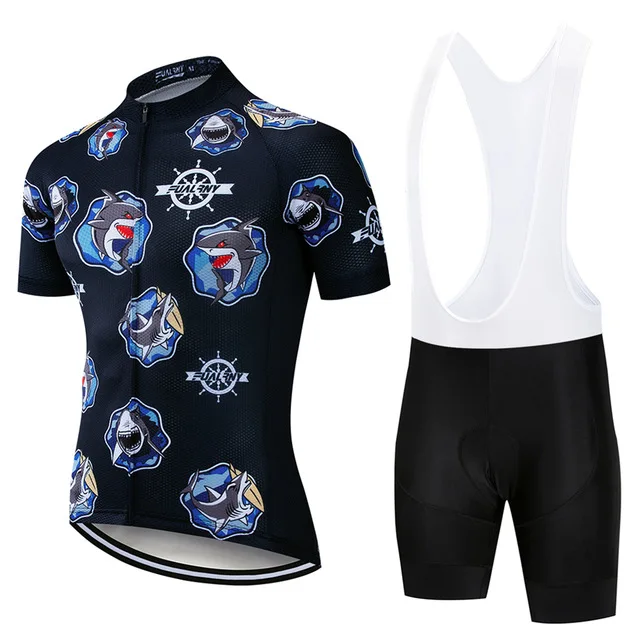 Мужской комплект для велоспорта из дышащего Джерси с нагрудником и шортами maillots
