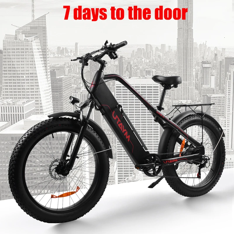 MYATUPowerful Electric Bike BAFANG 500W Beach Auxiliary Bicycle 48V12AH Electric Sand Car 26 Inch Electr