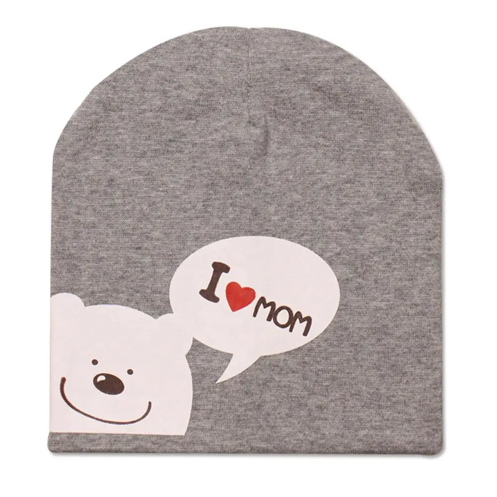 Kuulee Хлопковая шапочка для младенца с надписью «I LOVE PAPA» или «I LOVE MAMA» принт Кепки Весна-осень-зима вязаный теплый головной убор для девочек и мальчиков детские Дети