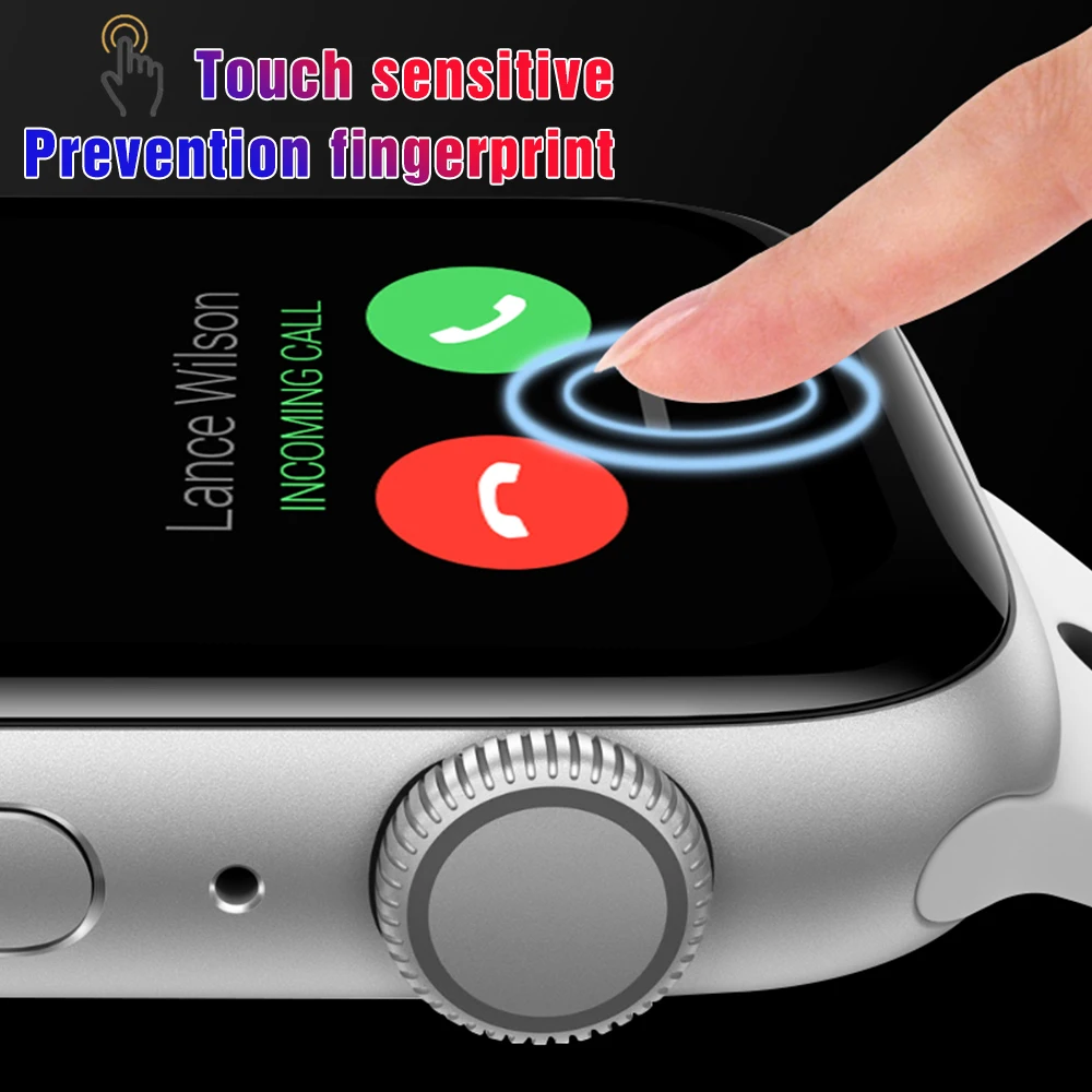 3D Curved Edge Full Cover Soft Tempered Glass For iWatch 40mm 44mm 38mm 42mm Screen Protector For Apple Watch Series 4 2 1 3 5