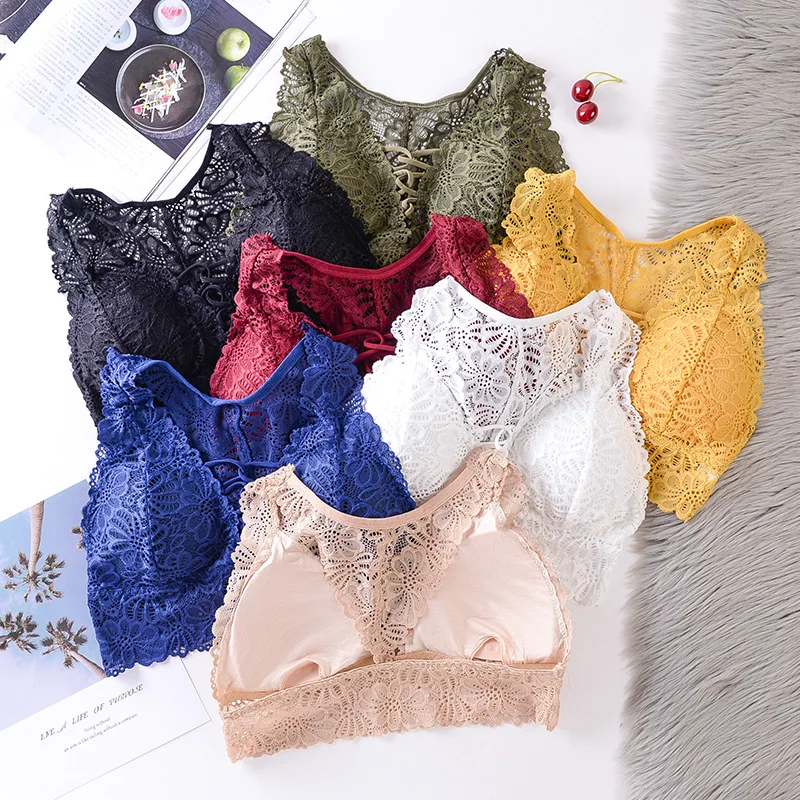 SELL PRODUCT Sexy Bras Women Floral Lace Bra Bralette Tube Top
