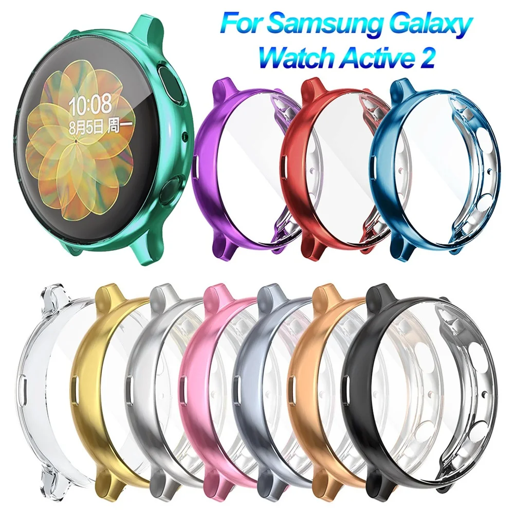 Ultra Thin Electroplate TPU Protective Watch Case Full Cover Screen Protector For Samsung Galaxy Active 2 40 44mm | Наручные часы