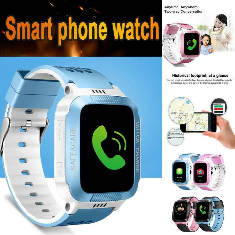 Kind Anti-verloren Smart Uhr Sicher GPS Tracker SOS Anruf GSM SIM Armband Smart Positionierung Fit