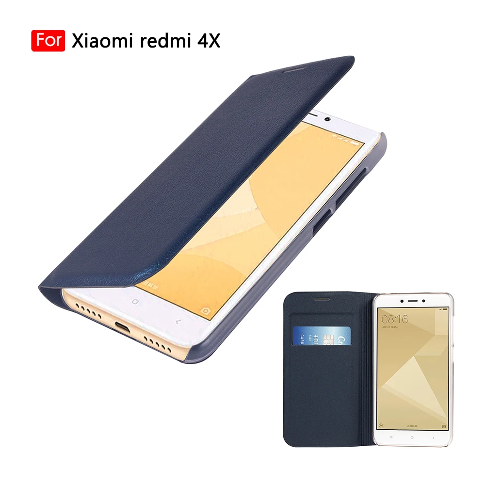

Flip Wallet Leather Phone Case For Xiaomi Redmi 4X Cover Xiomi redmi4x 4 X Global Version With Credit Card Pocket Solt Covers