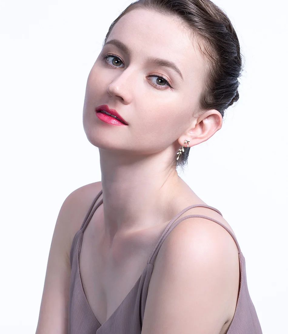 ORSA JEWELS чистый 925 женские серьги новейший серебряный модный плетеный в форме серьги женские повседневные ювелирные изделия для торжественного случая SE185