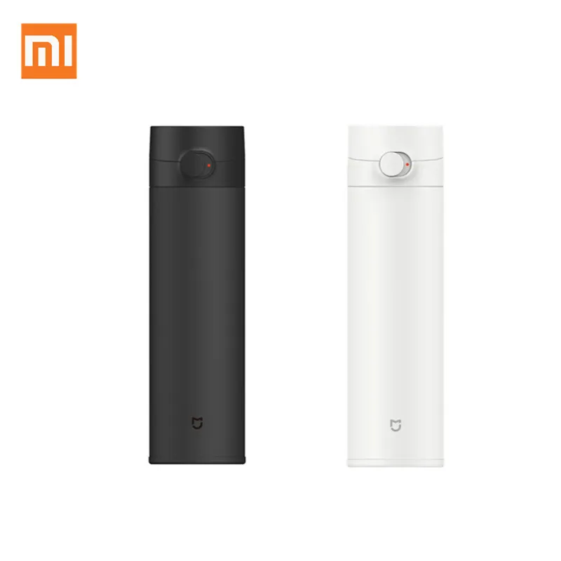 Оригинальные термосы Xiaomi Mijia, 2 вакуумные чашки из нержавеющей стали, 480 мл, колба для воды, портативная Вакуумная бутылка, одна рука, Вкл/закрывает чашку