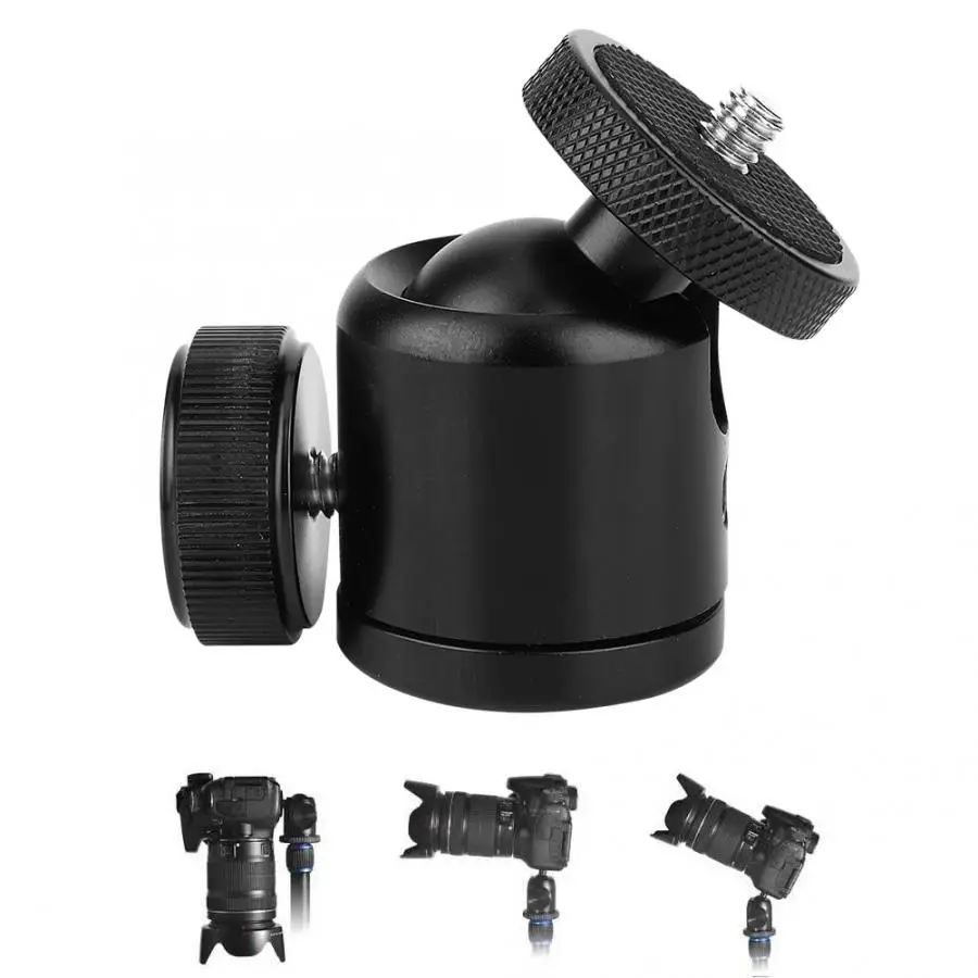 K25 360 градусов вращающийся мини-штатив, монопод панорамная шаровая Головка 1/4 дюймов крепление для камеры Speedlite