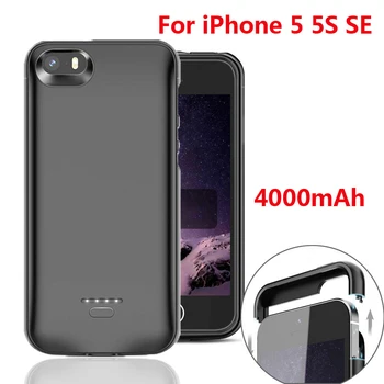 

Soft Slim Battery Charger Case for iPhone 5 5S SE External Battery Charger Cover 5S ultra Backup power bank Charging case