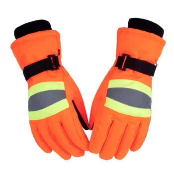 

Men Women Full Finger Outdoor Warm Snowboard Mittens Thermal Winter Ski Sanitation Worker Thicken Gloves Waterproof Reflective
