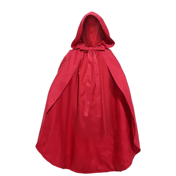 Only wine red cloak Детская одежда для маленьких девочек костюм с накидкой с красной шапочкой наряд на Хэллоуин и Рождество платье для косплея детский красный халат, комплект накидки с капюшоном - Цвет: Only wine red cloak