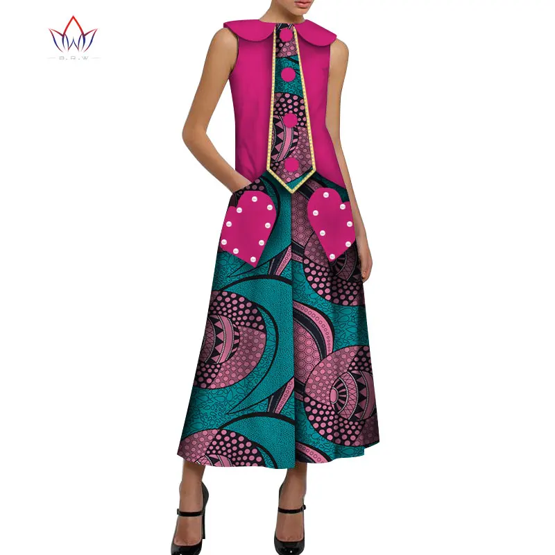 Африканские платья для женщин Dashiki жемчужное длинное Африканское восковое Платье с принтом Элегантное свадебное платье в африканском стиле WY5038 - Цвет: 2