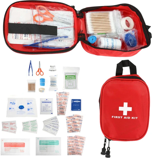 120Pcs Outdoor Wilderness Survival Travel First Aid Kit Camping Hiking  Medical Bag Mini Emergency Treatment Pack