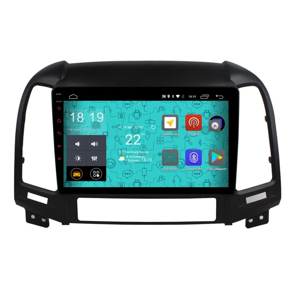 Штатная магнитола Parafar 4G/LTE с IPS матрицей для Hyundai Sant