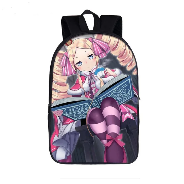 Zero kara Hajimeru Isekai Seikatsu рюкзак для мальчиков-подростков, сумка для девочек, аниме Emilia Rem, детские школьные сумки, детские рюкзаки