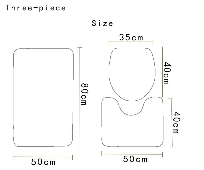 Cute Sanitary Ware Mat Chamber Pot Three-piece Set Cross Border Supply of Goods Wish Amazon EBay Taobao Currently Available a Ge
