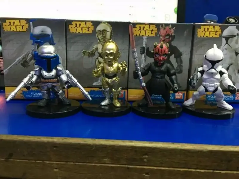 

Star Wars 4-Cute 2 Generation Darth Maul White Soldiers Capsule Toy Doll Diffuse Country Garage Kit