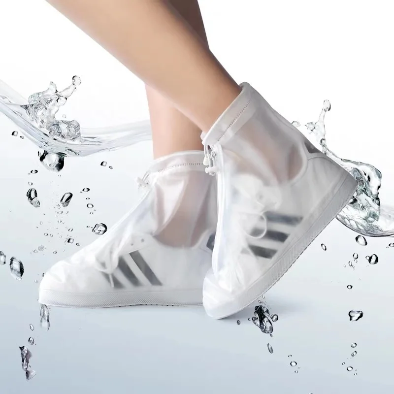 

[Extra-value Two Pairs Loaded] Waterproof Overshoe-Style Rainy Day Waterproof Shoe Cover Men And Women-PVC Shoe Cover
