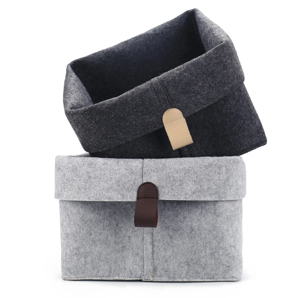Felt Square Dirty Clothes Toys Cosmetics Storage Basket Case Sundries Organizer Made of high quality felt material, sturdy and
