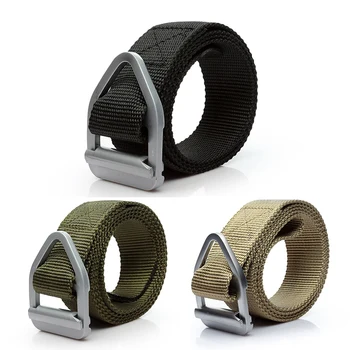 

Men Tactical Belt Nylon Webbing Waist Belt With Heavy-Duty Quick-Release Buckle CQB Camping Hiking Training Belt Strap