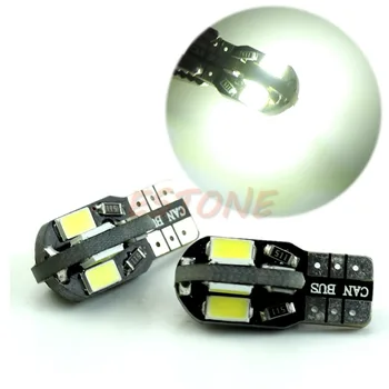 

1pcs New Headlight Bright 194 168 W5W 8-LED 5730 SMD CANBUS Wedge Side Tail Car Light Lamp Bulb