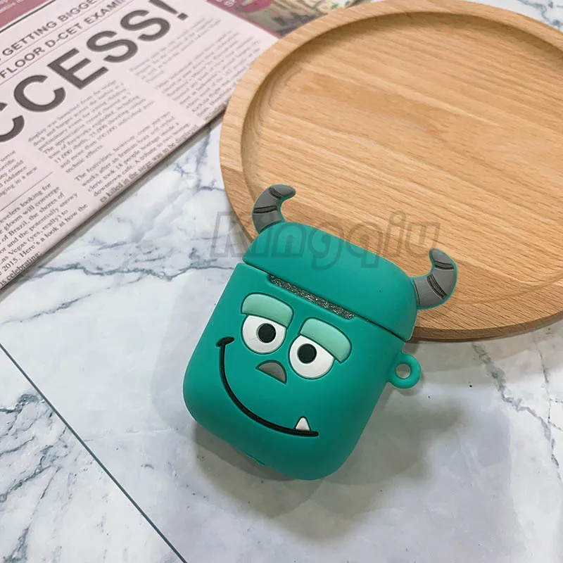 Suilvan Забавный мультяшный чехол для Apple Airpods 3D защитный чехол милый Bluetooth чехол для наушников Модный мягкий силиконовый чехол s Чехол для гарнитуры - Цвет: Suilvan
