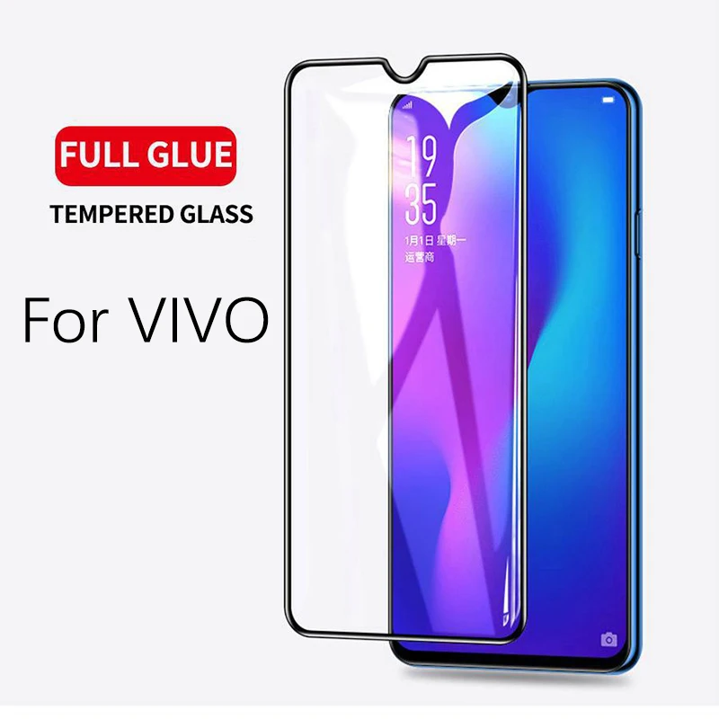2 шт. для vivo y19 защитная пленка из закаленного стекла для vivo y19 полное покрытие 9D пленка для экрана - Цвет: VIVO Y19