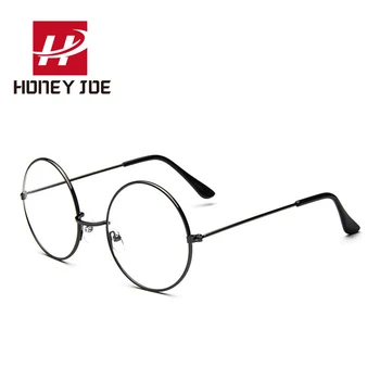 

Fashion Classic Retro Big Round Vintage Glass Frame Metal Frame Clear Lens Spectacle Eye Glasses Women Men Optical Eyewear