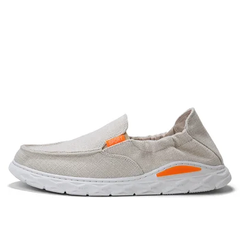 

Men's Breathable Shoes Canvas Men's Flat Sleeve Foot Slacker Hiking Shoes Peas Shoes Sneakers Low-Top Boat ShoesYGb-S335