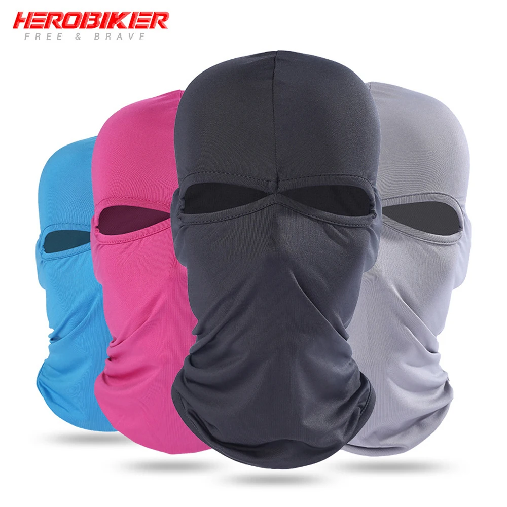 

HEROBIKER Motorcycle Face Mask Unisex Summer Breathable Balaclava Moto Mask Motorcycle Ski Paintball Tactical Face Shield Hood