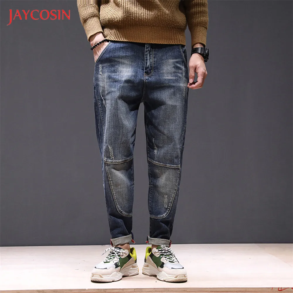 Jaycosin Wache, мужские джинсы, брюки, модные, Homme, японский стиль, шаровары,, мужские свободные брендовые дизайнерские Джинсовые штаны на молнии