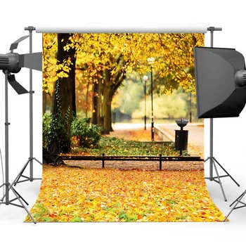 

Mehofoto Maple Leaves Path Photo Background for Photographers Studio Autumn Park Backdrop Photography Studio Background