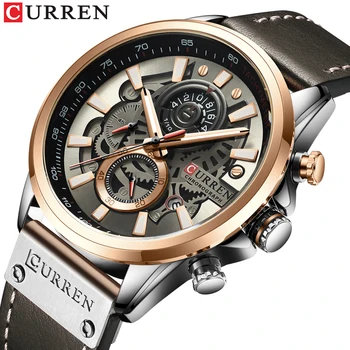 

CURREN Fashion Male Watches Strap Sport Chronograph Wristwatch Creative Design Multifunctional Quartz Clock relogio masculino