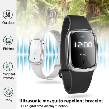 

New Portable Mini Ultrasonic Anti Mosquito Insect Pest Bugs Repellent Repeller Wrist Bracelet Watch