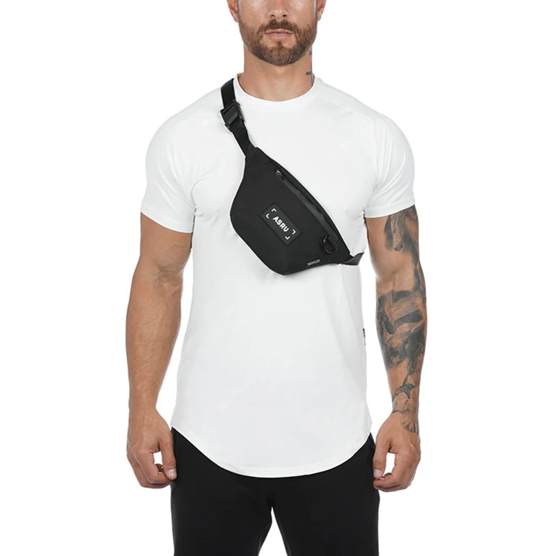Для мужчин водонепроницаемая поясная сумка Fanny Pack мужской Функция открытый нагрудная сумка в стиле casual сумка через плечо Для мужчин пояс Сумка A96 - Цвет: Black fanny pack