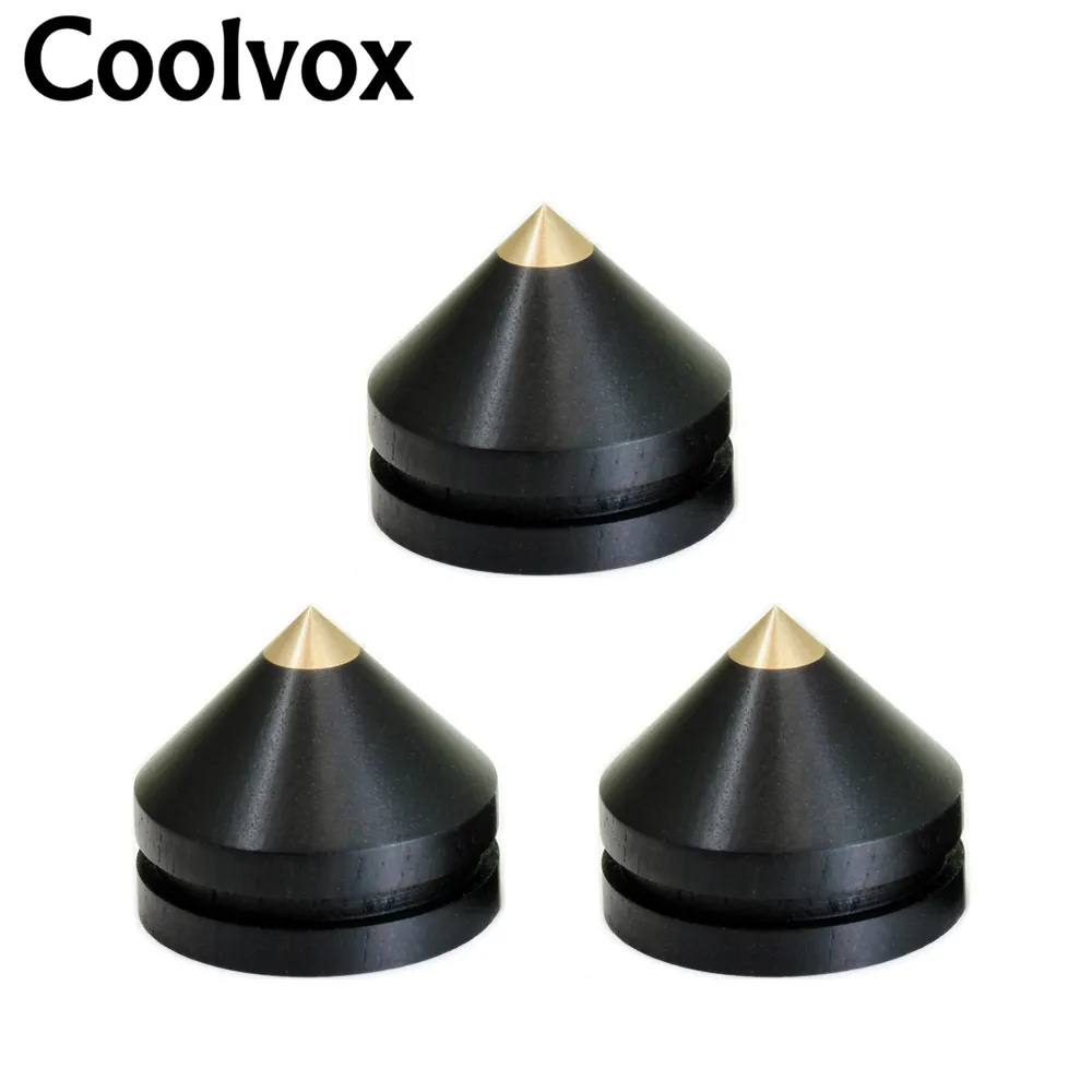 Coolvox 4 комплекта активные акустические шипы стенд Feets звуковой громкоговоритель ног коврик аксессуары проигрыватель DIY домашний кинотеатр 23x20 мм - Цвет: 3 copper stand