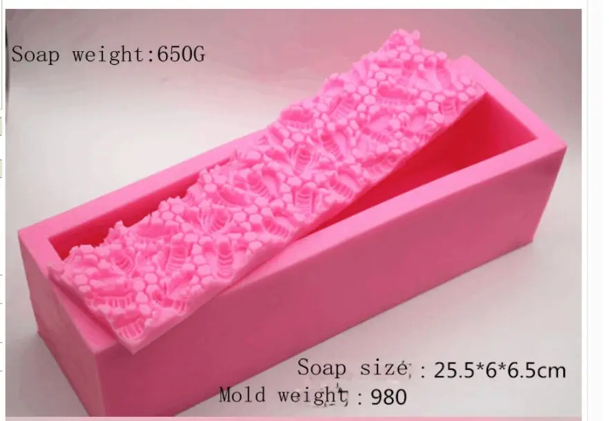 C833 прямоугольник Honeycomb силиконовые формы для мыла хлеб формы кухонный инструмент