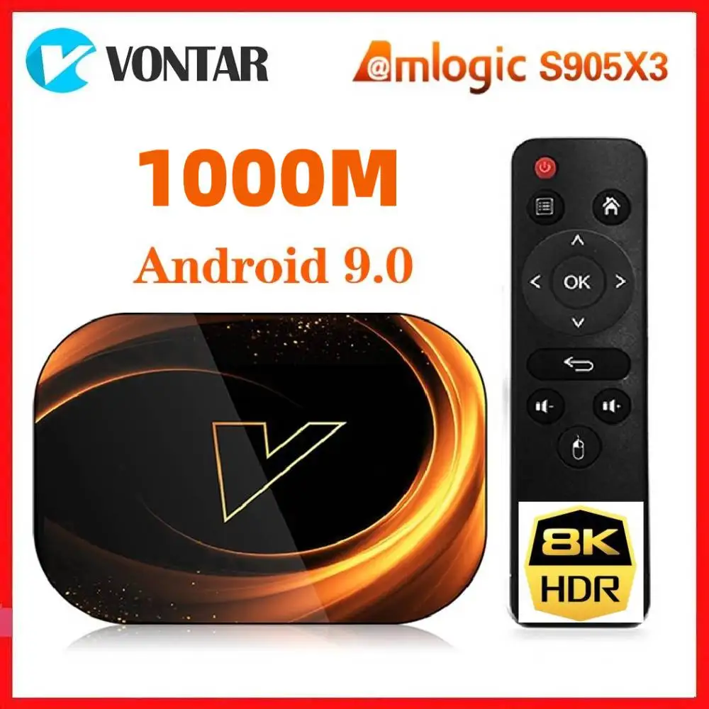 ТВ-приставка Vontar 1000 м Amlogic S905X3 8K Android 9 0 4 + 128 ГБ | Электроника