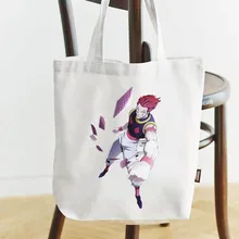 Fashion Shopping Bag Anime Hunter X Hunte Tote Harajuku Shopper Bag Canvas Shoulder Bag Funny Large-capacity Female Bags